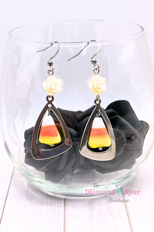 Candy Corn Earrings