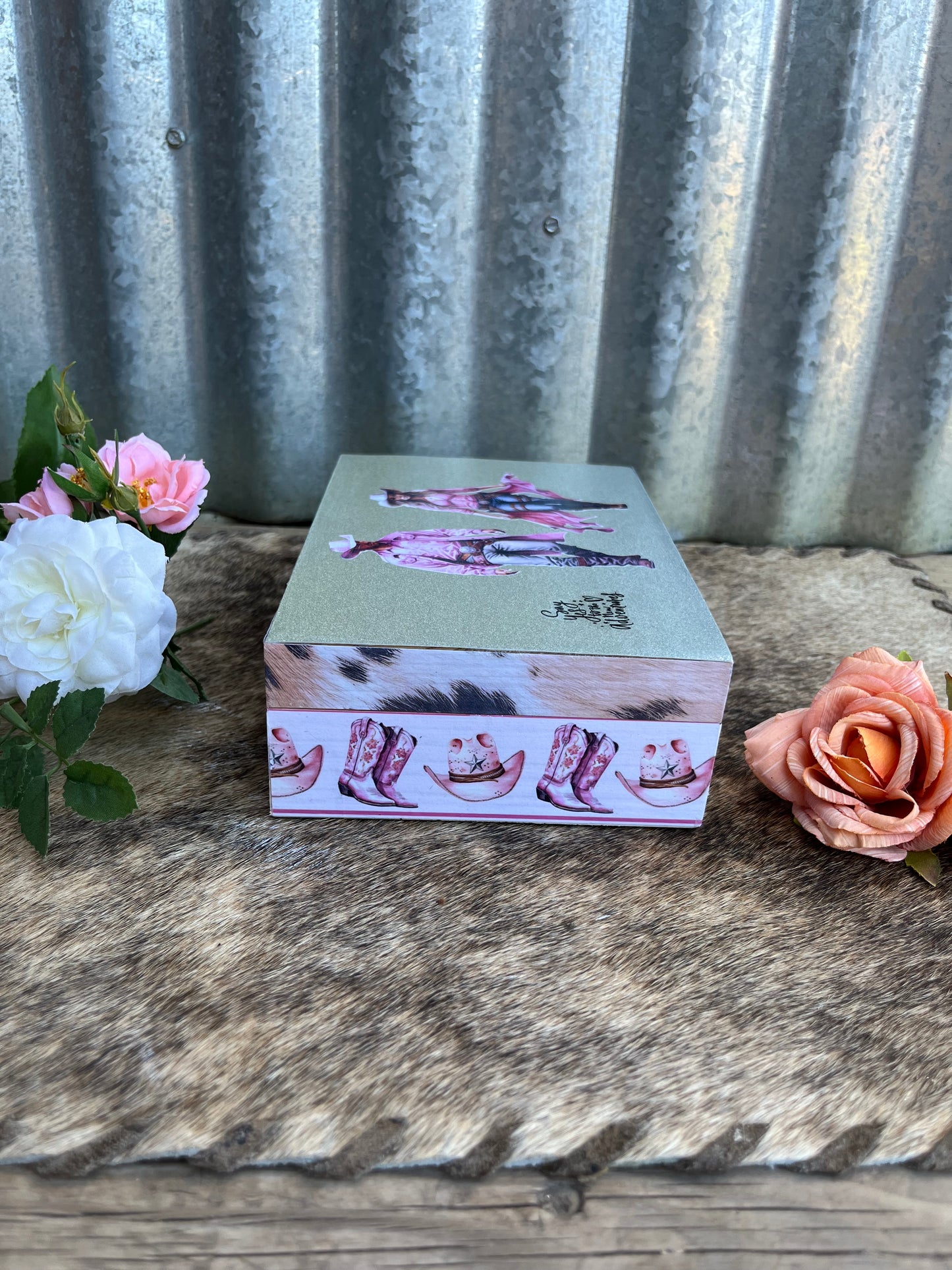 Pink Cowgirl Jewelry/Keepsake Box - The Diamond Spur Boutique