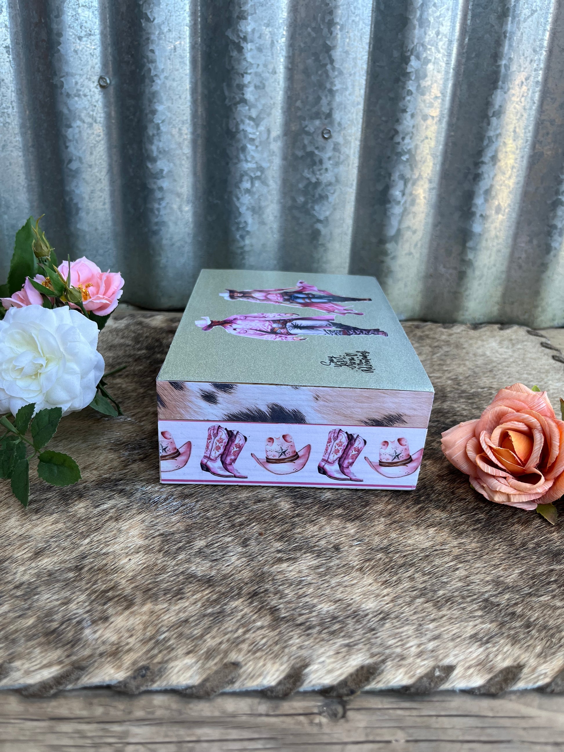 Pink Cowgirl Jewelry/Keepsake Box - The Diamond Spur Boutique
