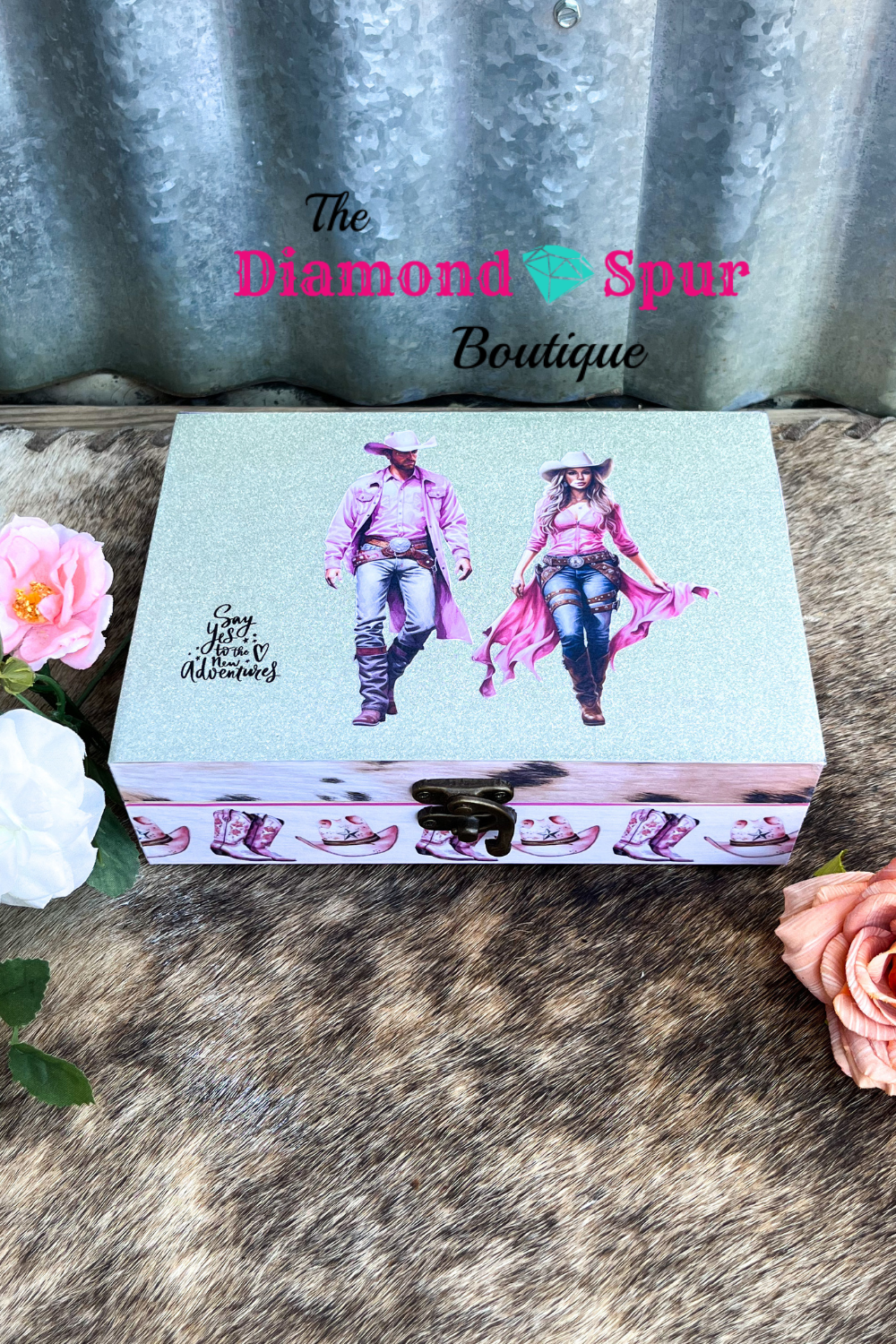 Pink Cowgirl Jewelry/Keepsake Box - The Diamond Spur Boutique
