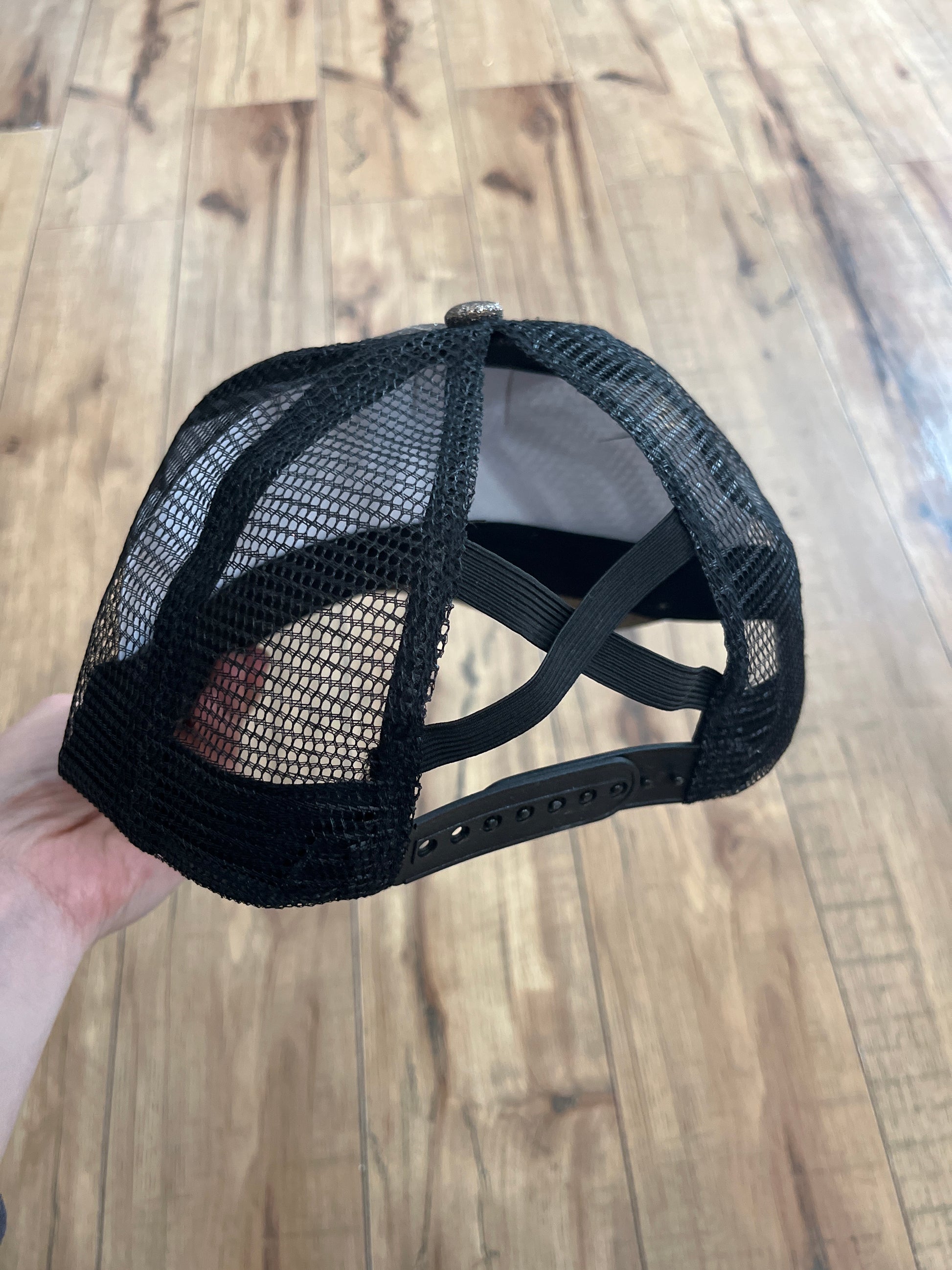 Shimmering Embroidered Concho Ponytail Hat - The Diamond Spur Boutique