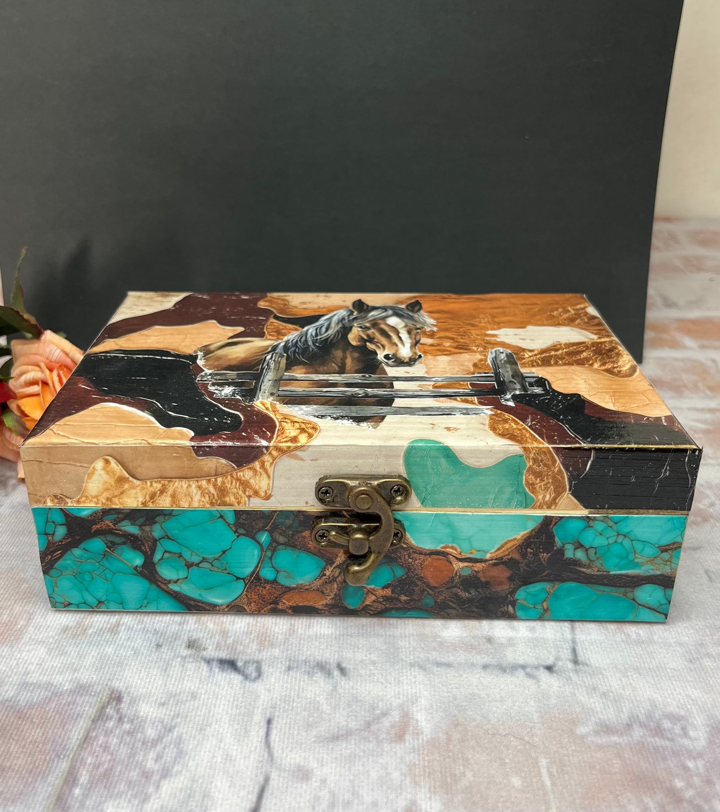 Turquoise Creek Jewelry/Keepsake Box - The Diamond Spur Boutique