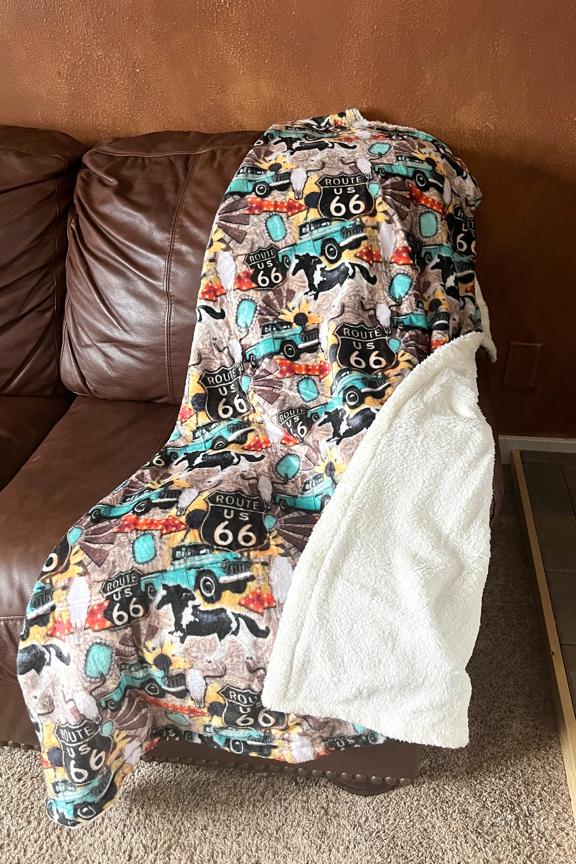 Route 66 Throw Blanket - The Diamond Spur Boutique