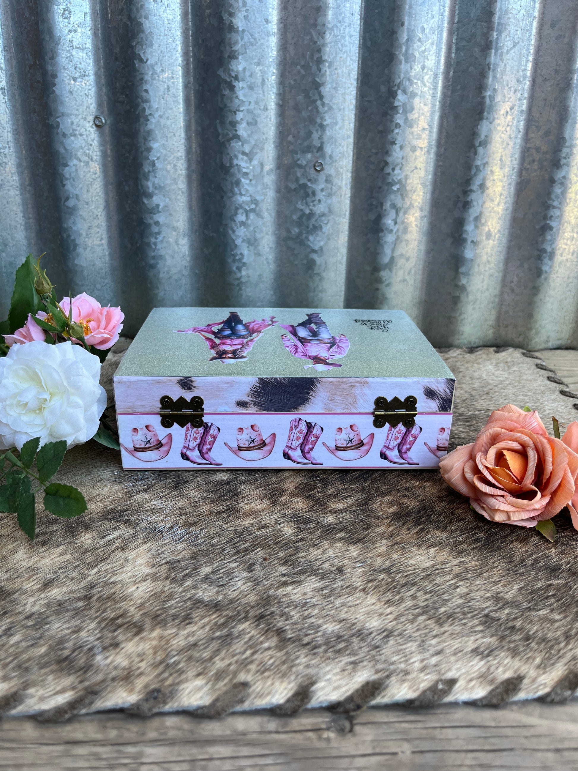 Pink Cowgirl Jewelry/Keepsake Box - The Diamond Spur Boutique
