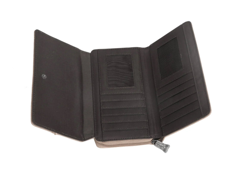 Turquoise Diamond Hair On Hide Wallet - The Diamond Spur Boutique