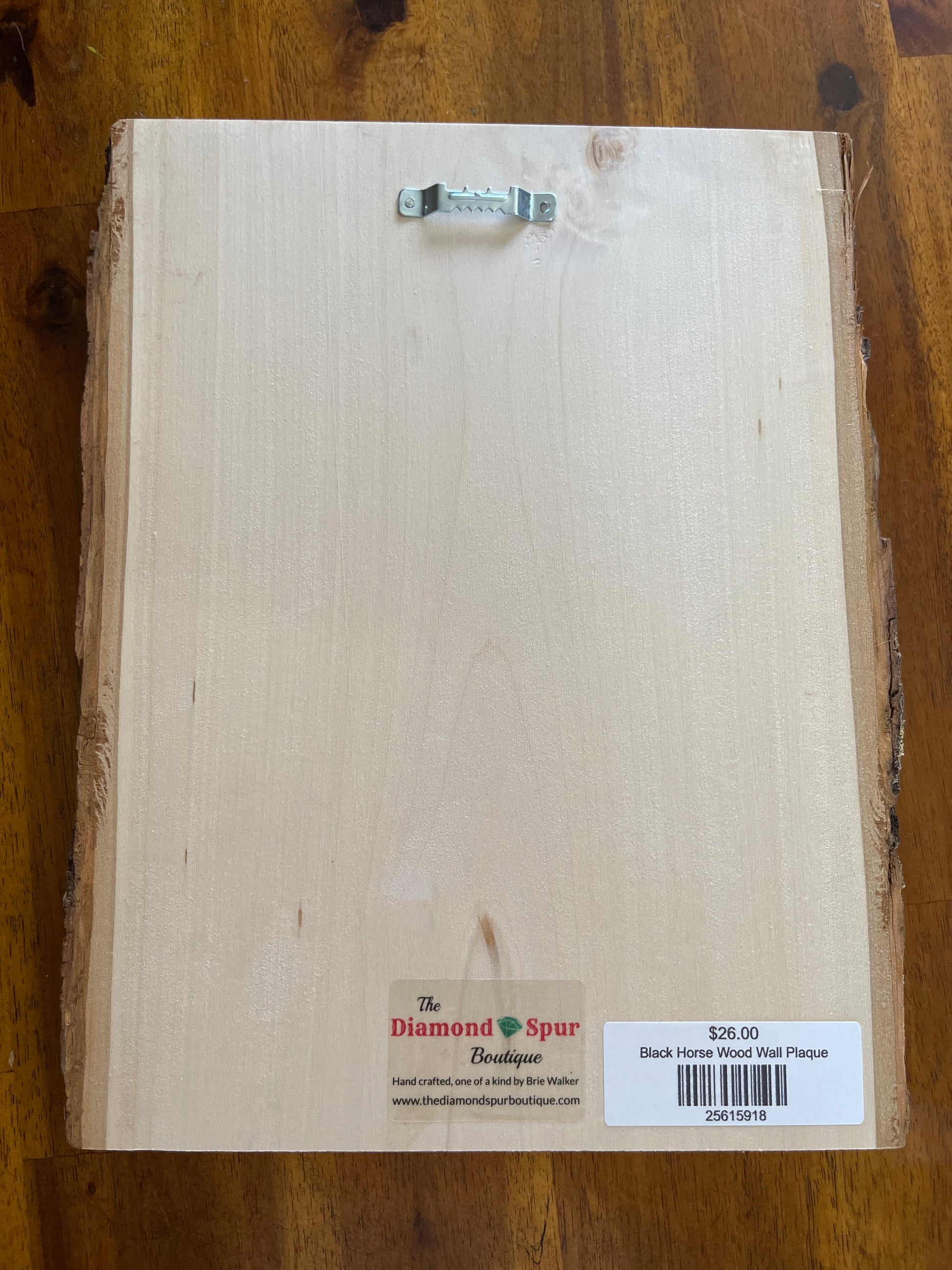 Black Horse Wood Wall Plaque - The Diamond Spur Boutique