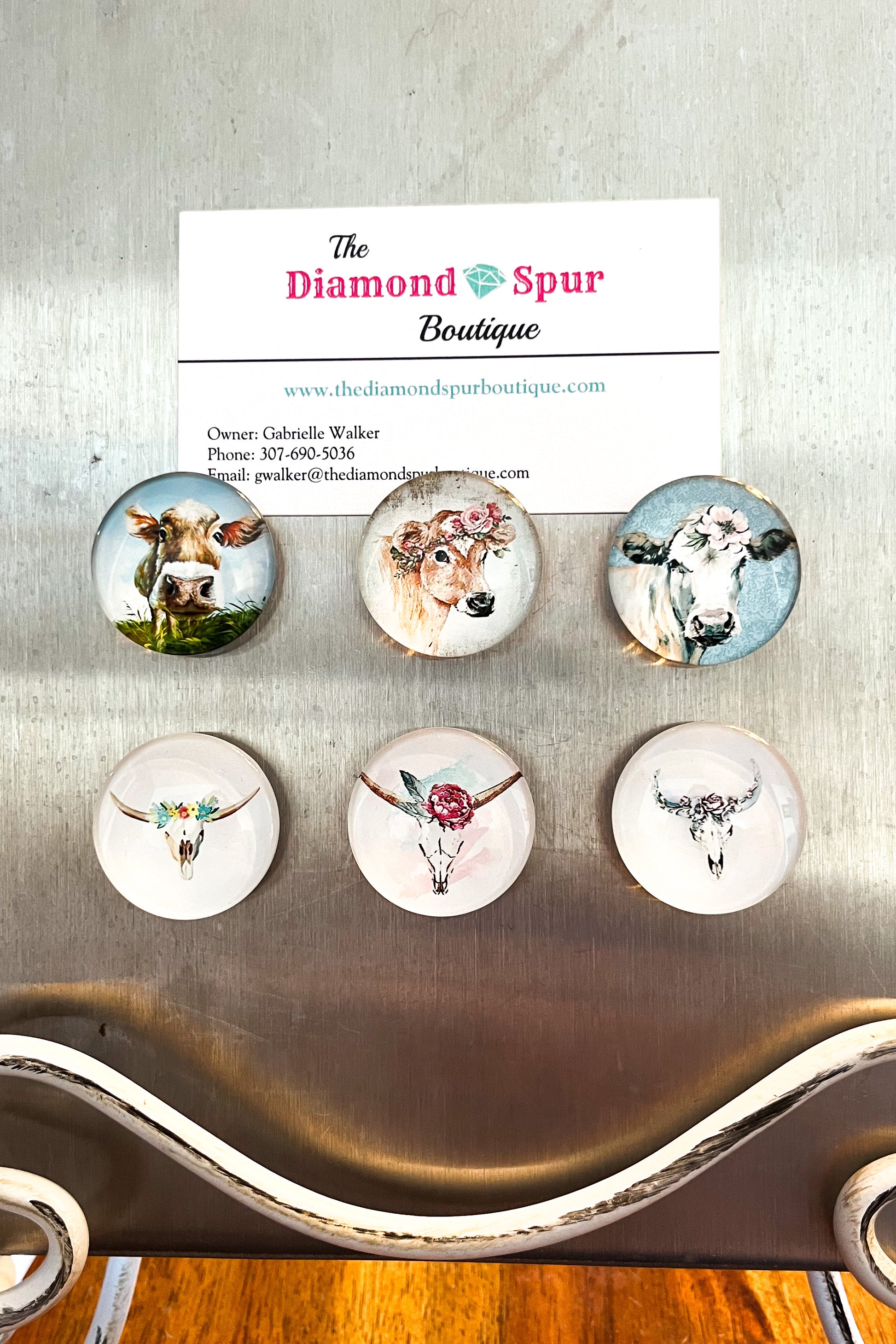 Small Cow Magnets - The Diamond Spur Boutique