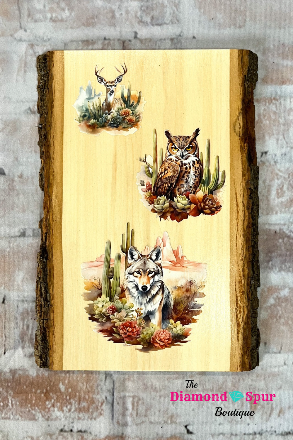 Desert Animals Wood Wall Plaque - The Diamond Spur Boutique