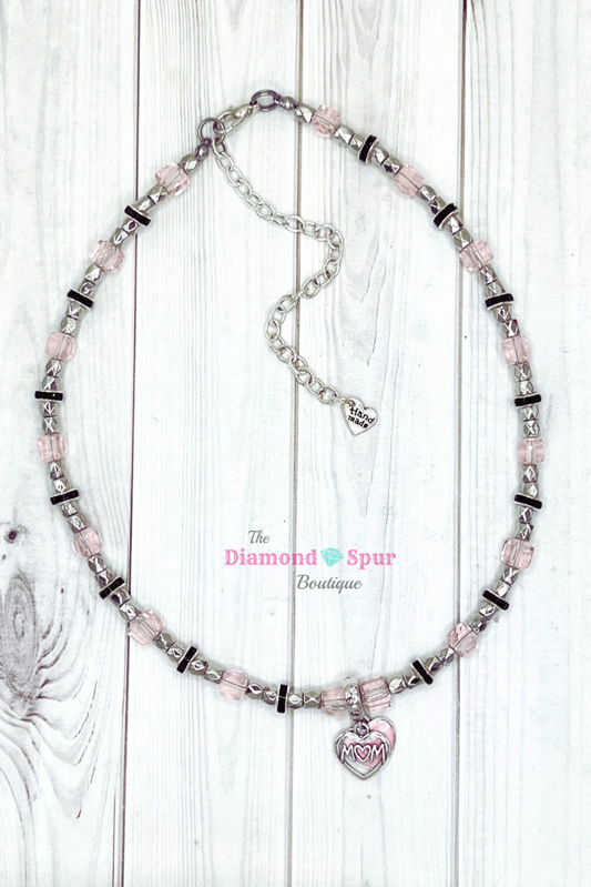 Mom Heart Necklace - The Diamond Spur Boutique