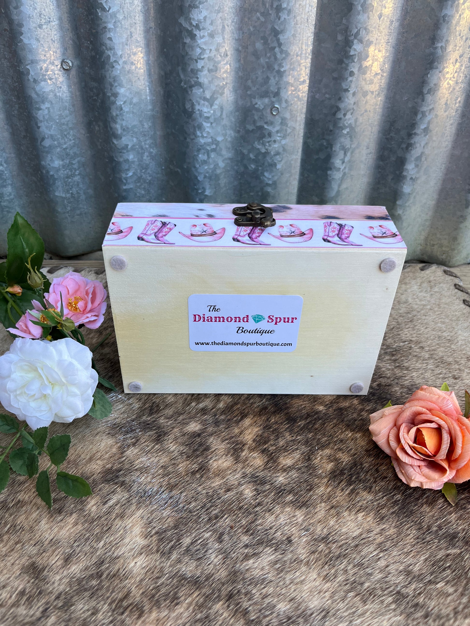 Pink Cowgirl Jewelry/Keepsake Box - The Diamond Spur Boutique