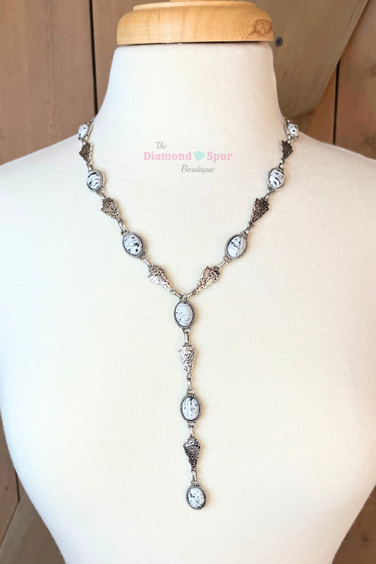 Arrowhead White Stone Necklace