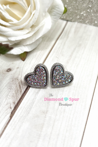 Heart Stud Earrings - The Diamond Spur Boutique