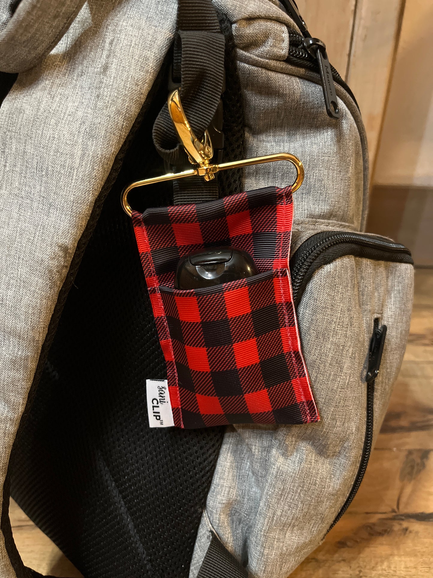 Buffalo Plaid Hand Sanitizer Holder - The Diamond Spur Boutique