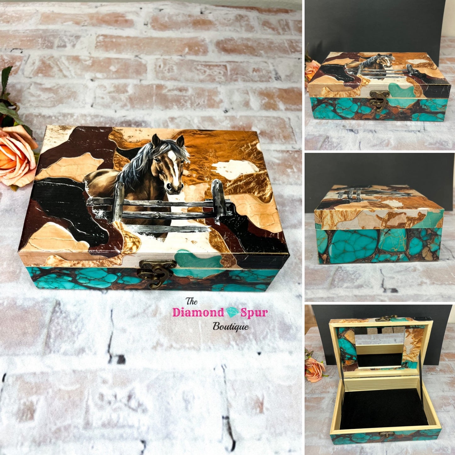 Turquoise Creek Jewelry/Keepsake Box - The Diamond Spur Boutique