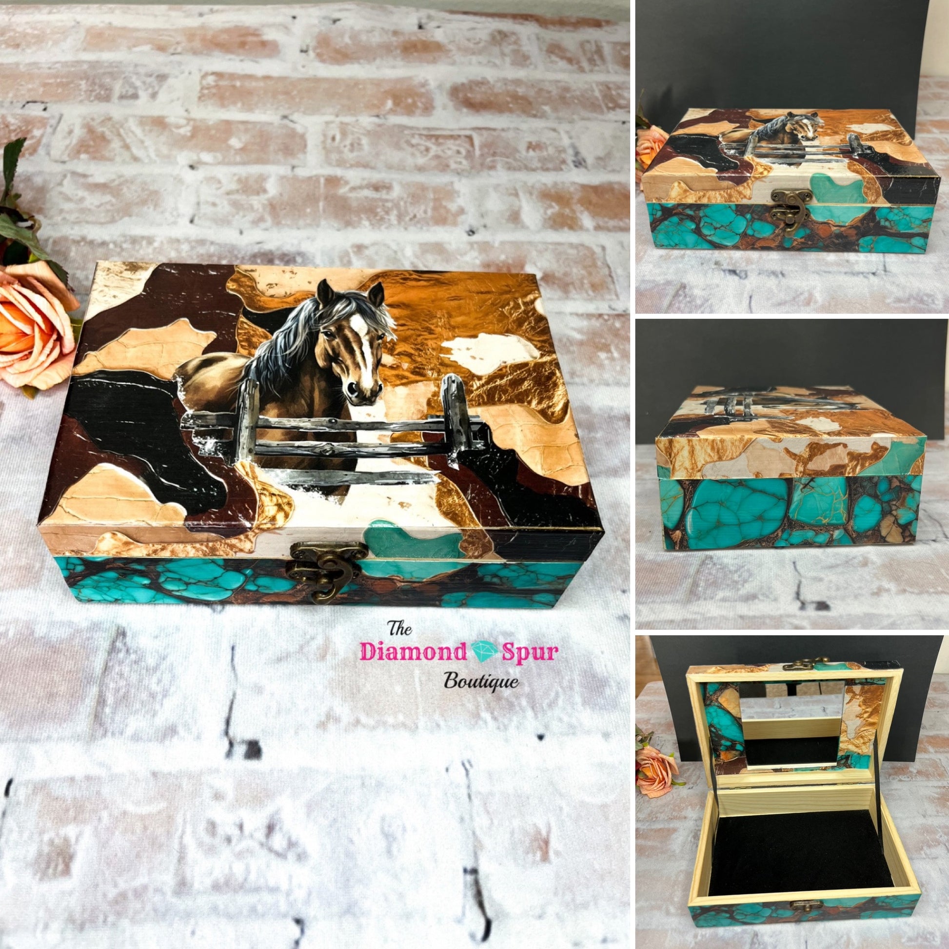 Turquoise Creek Jewelry/Keepsake Box - The Diamond Spur Boutique