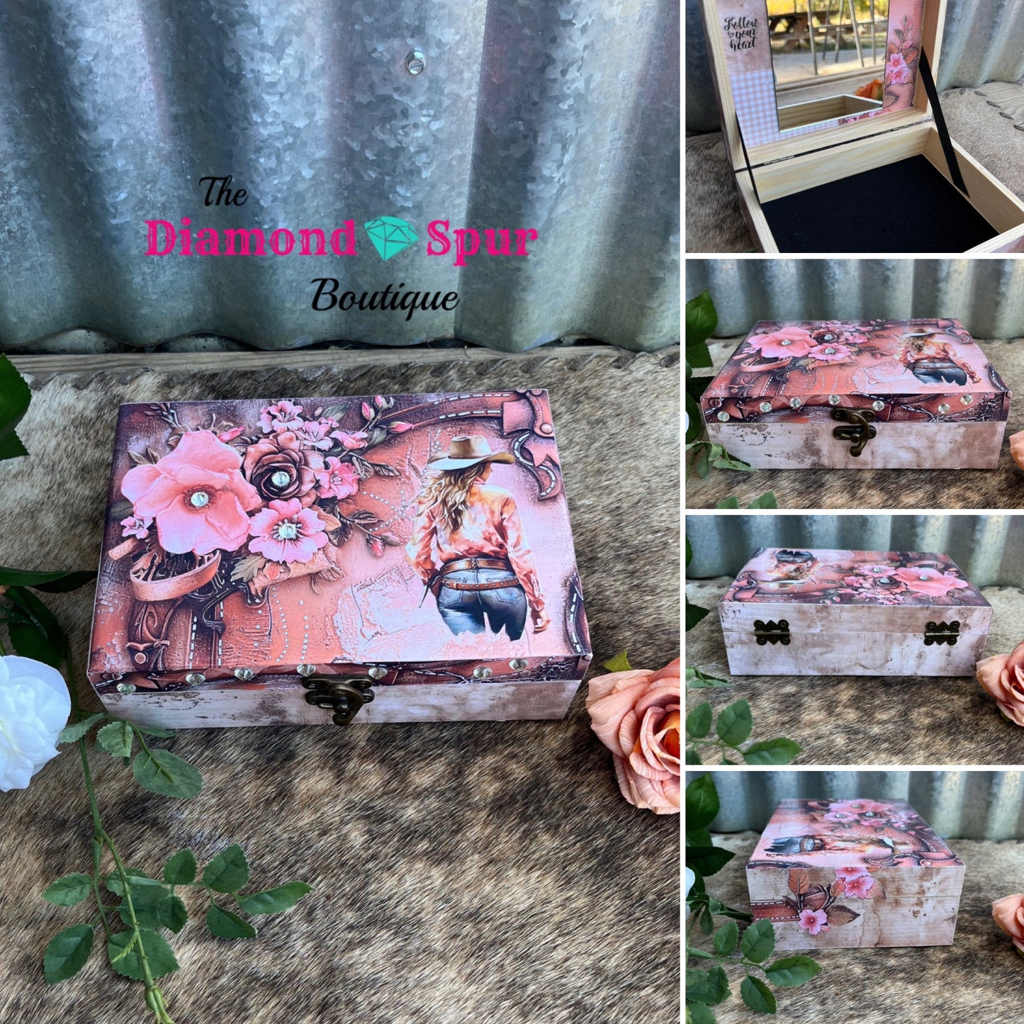 Western Woman Jewelry/Keepsake Box - The Diamond Spur Boutique