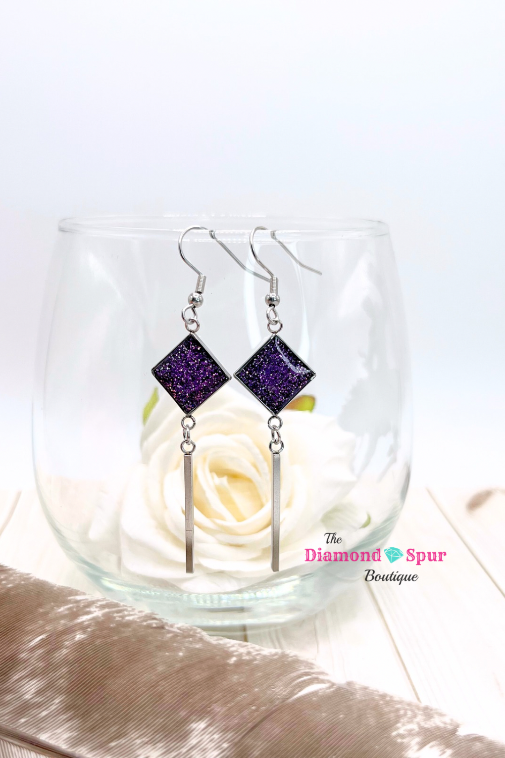 Delicate Purple Earrings