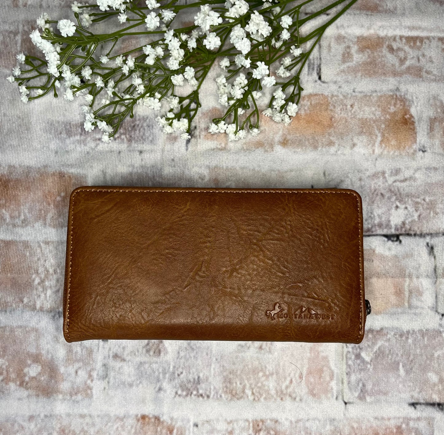Western Stitch Wallet- Brown - The Diamond Spur Boutique
