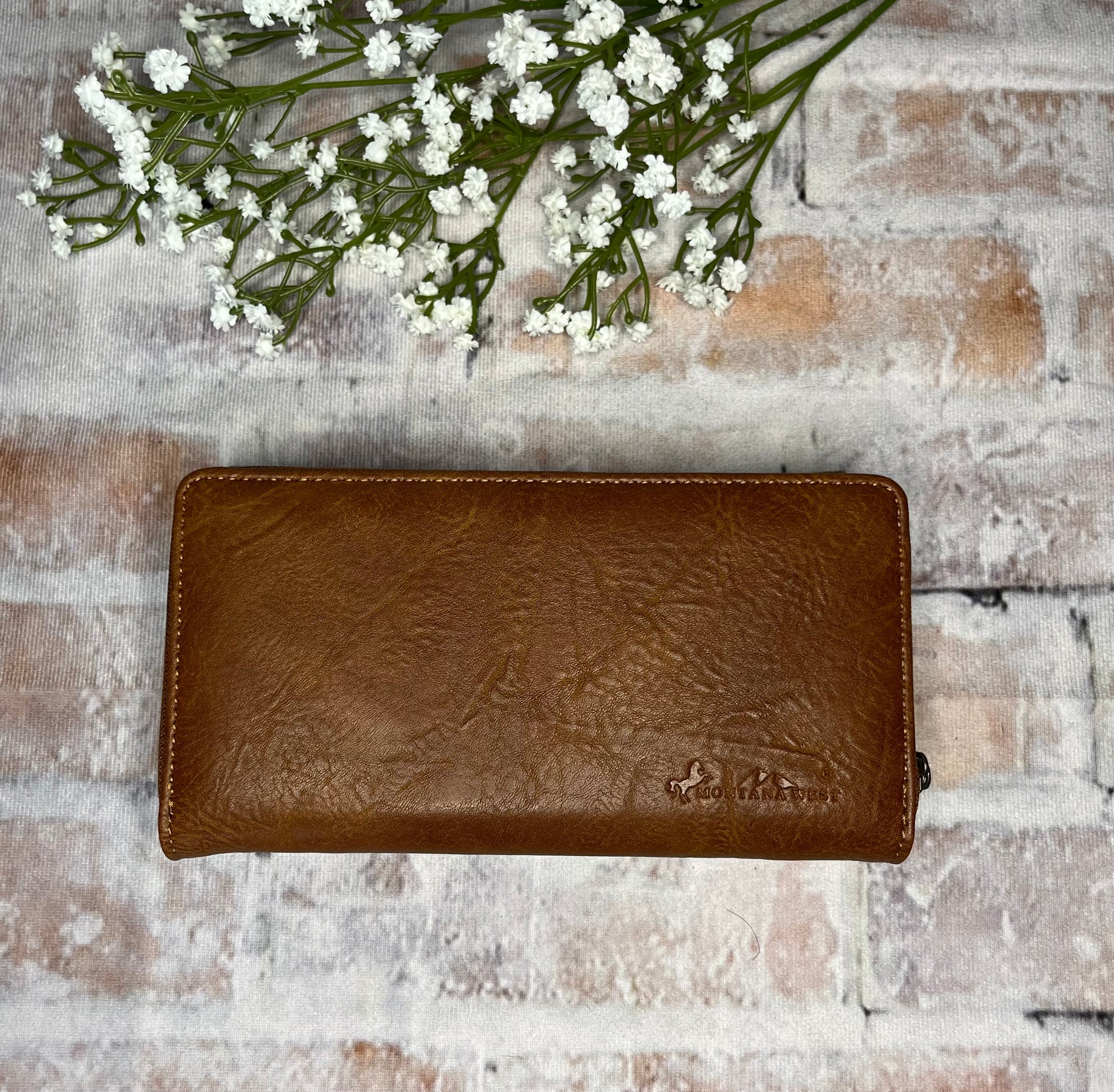 Western Stitch Wallet- Brown - The Diamond Spur Boutique