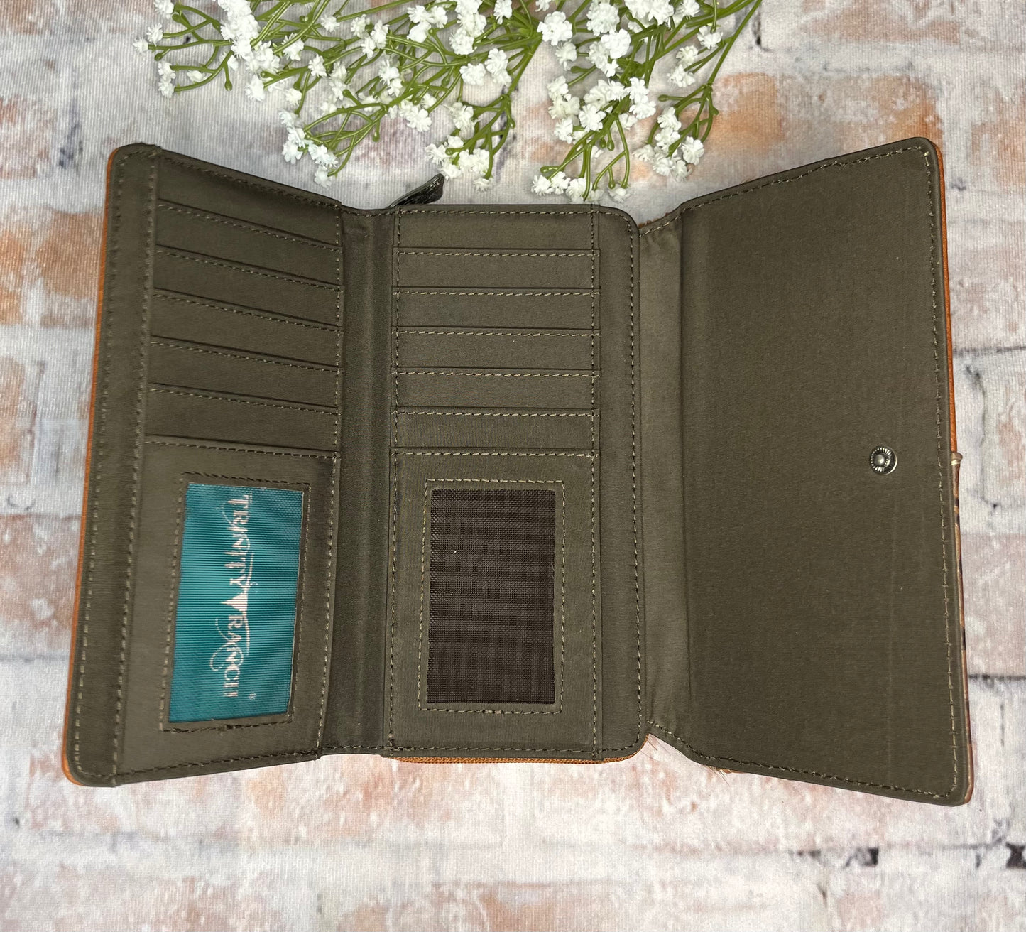 Saddle Shape Hair On Hide Wallet-Brown - The Diamond Spur Boutique