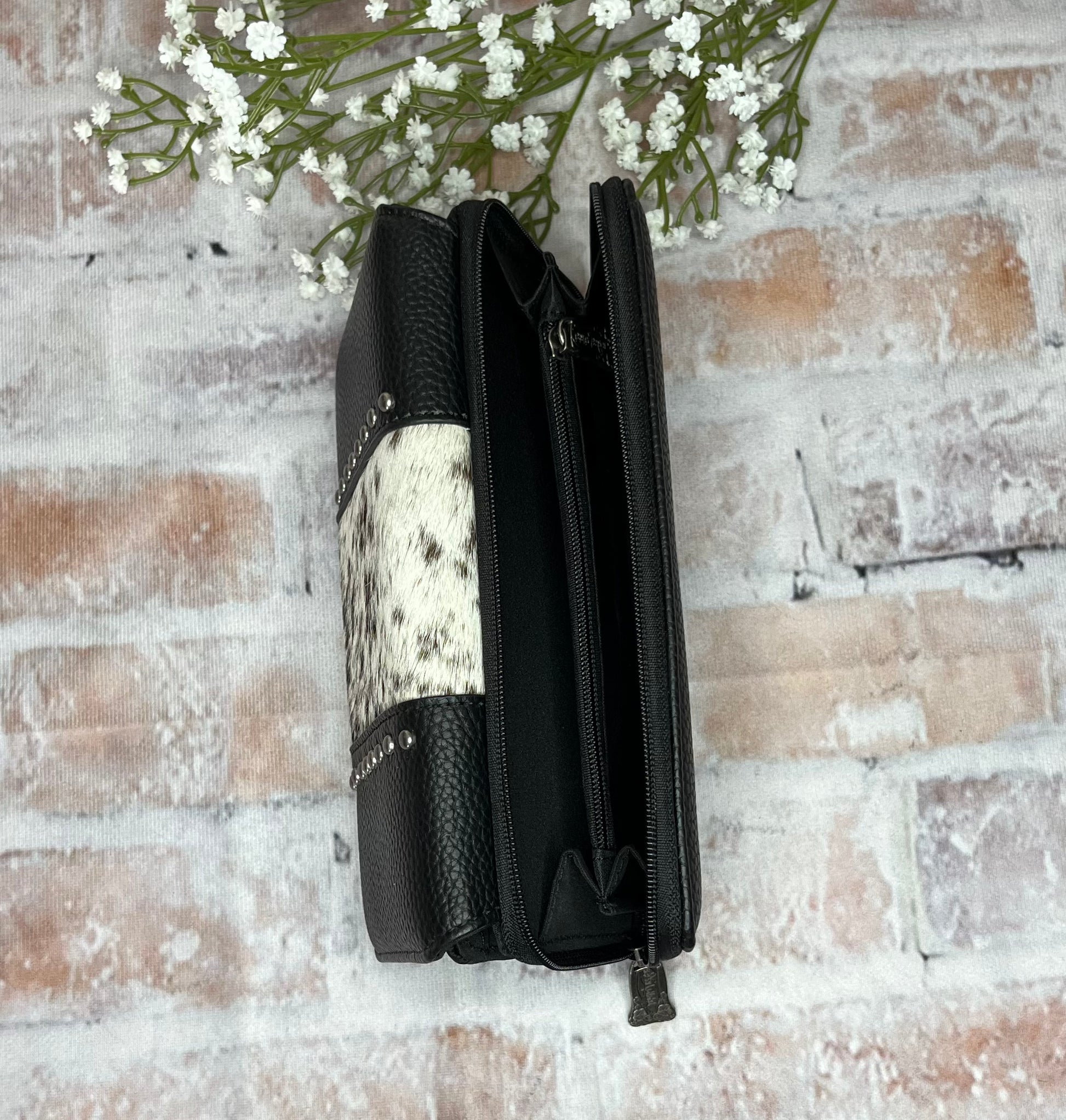 Black Hair On Hide Secretary Style Wallet - The Diamond Spur Boutique