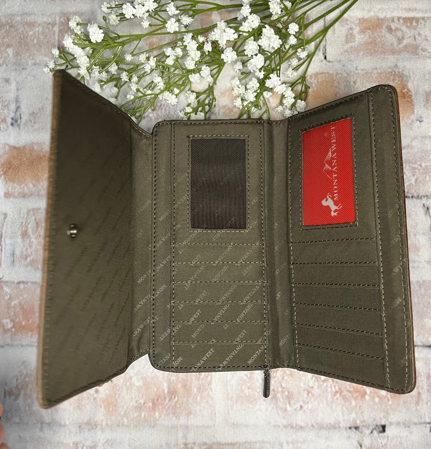 Western Stitch Wallet- Coffee - The Diamond Spur Boutique