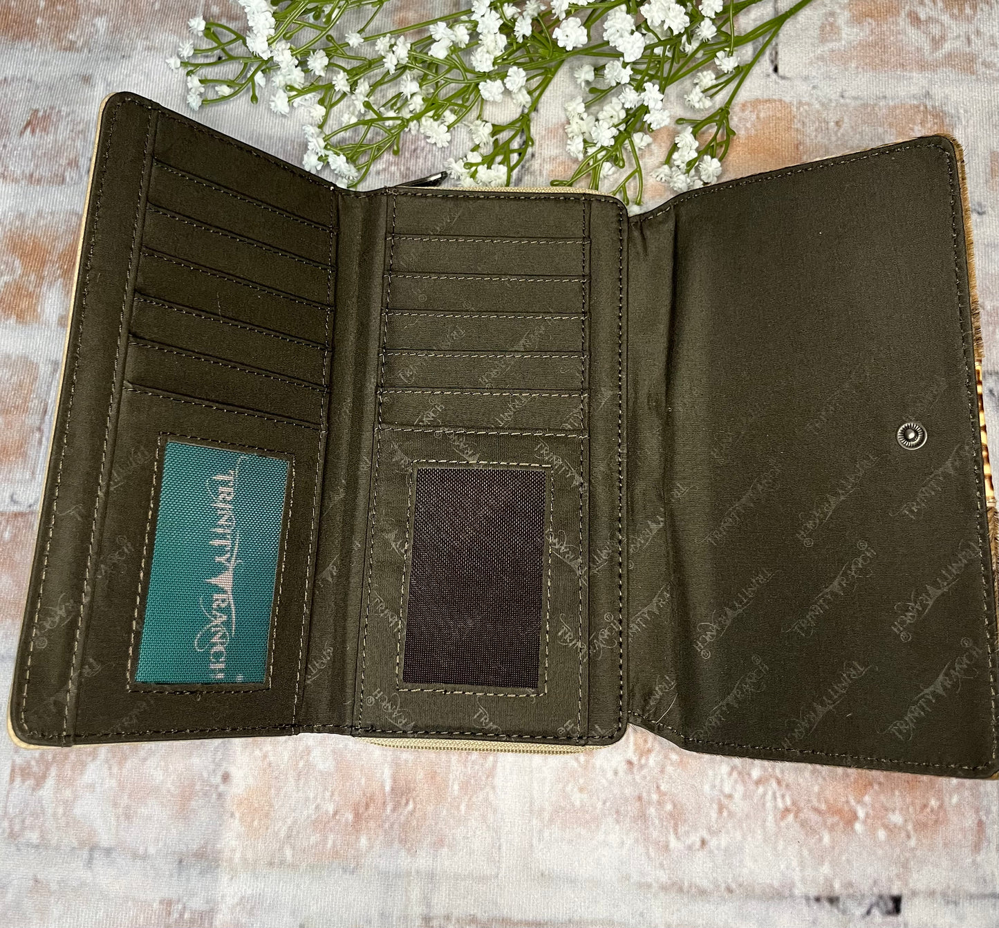 Tan Hair On Hide Diamond Wallet - The Diamond Spur Boutique