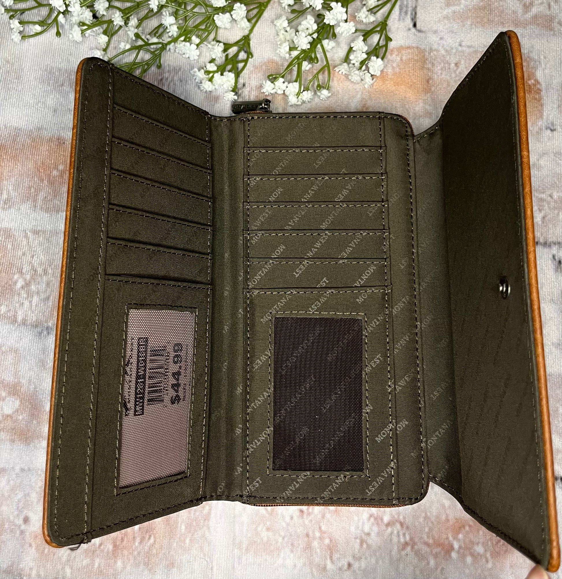 Western Stitch Wallet- Brown - The Diamond Spur Boutique