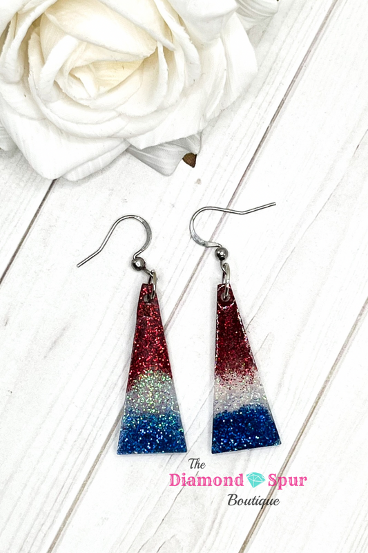 American Colors Triangle Earrings - The Diamond Spur Boutique