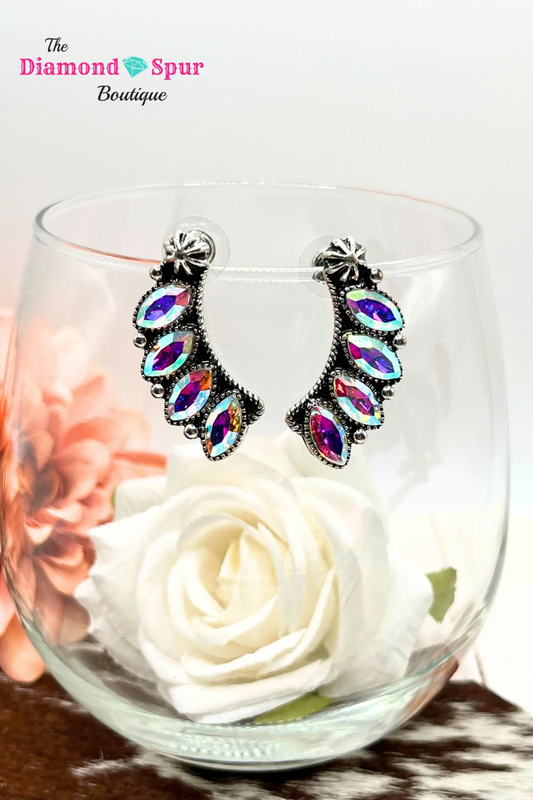 Western Glamour Post Drop Earrings