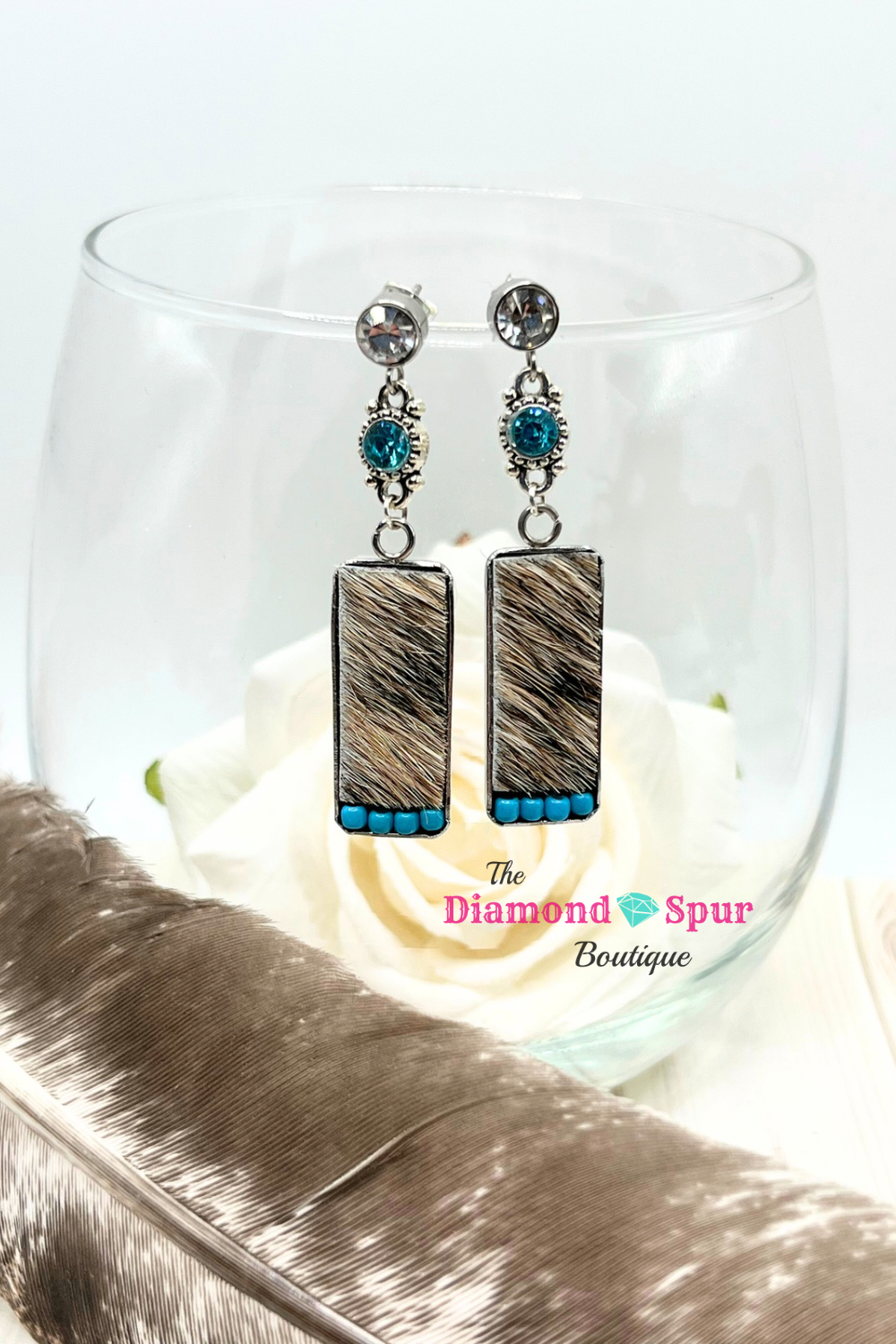 Cheyenne Cowhide Earrings - The Diamond Spur Boutique