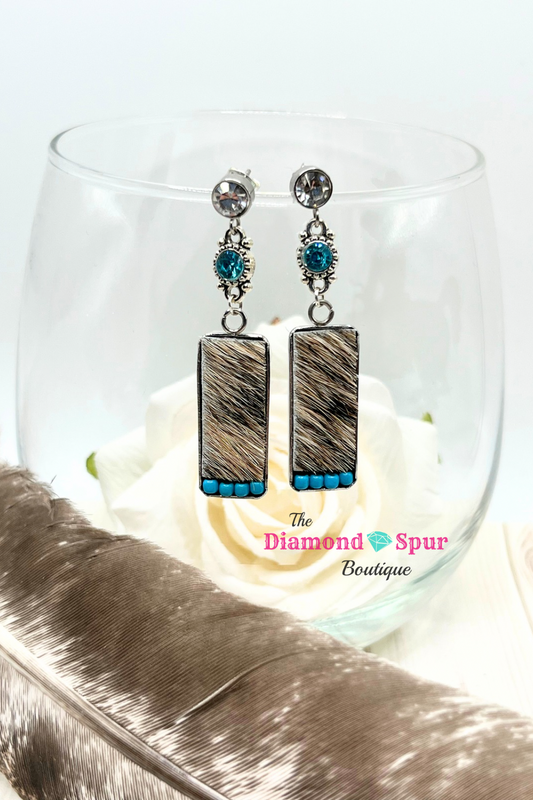 Cheyenne Cowhide Earrings - The Diamond Spur Boutique