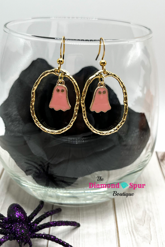 Happy Haunting Ghost Earrings - The Diamond Spur Boutique
