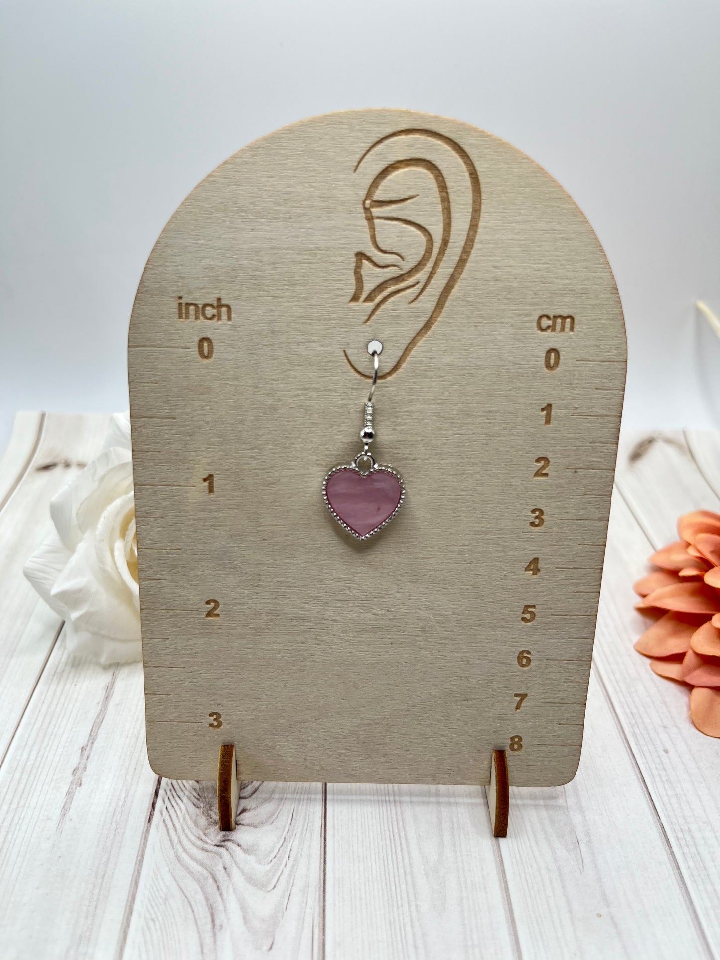 Pink Heart Earrings - The Diamond Spur Boutique