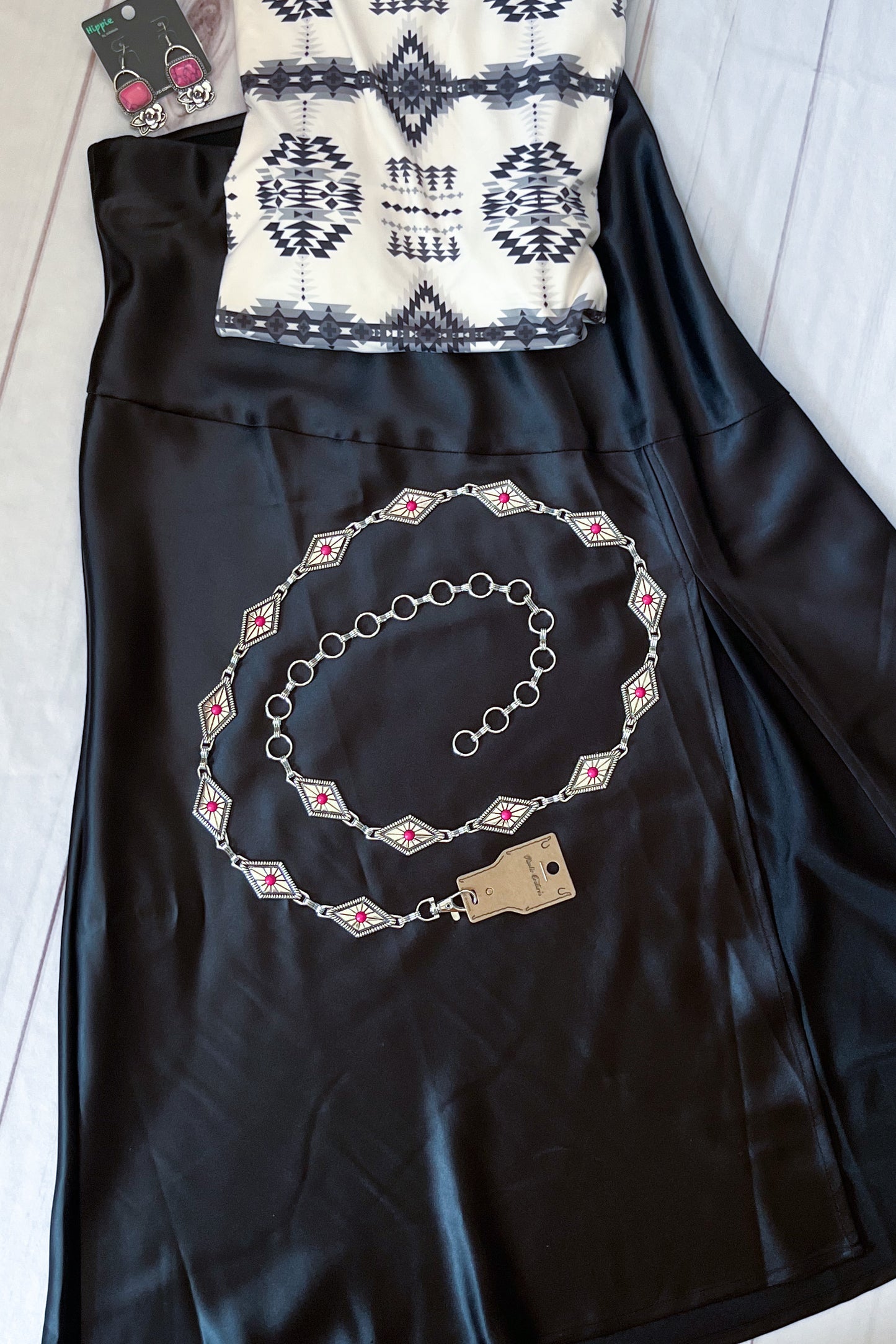 Pink Diamond Concho Link Belt - The Diamond Spur Boutique