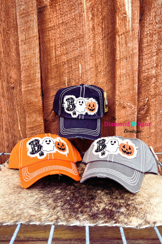 Boo Ball Cap - The Diamond Spur Boutique