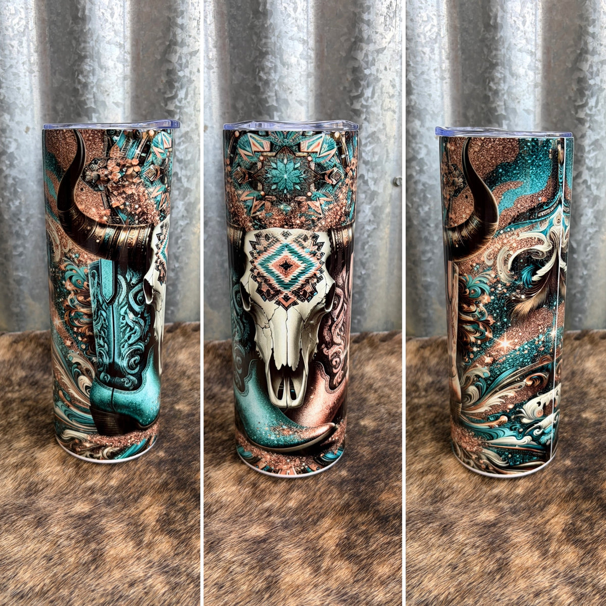 20 oz Stainless Steel Skinny Tumbler - The Diamond Spur Boutique