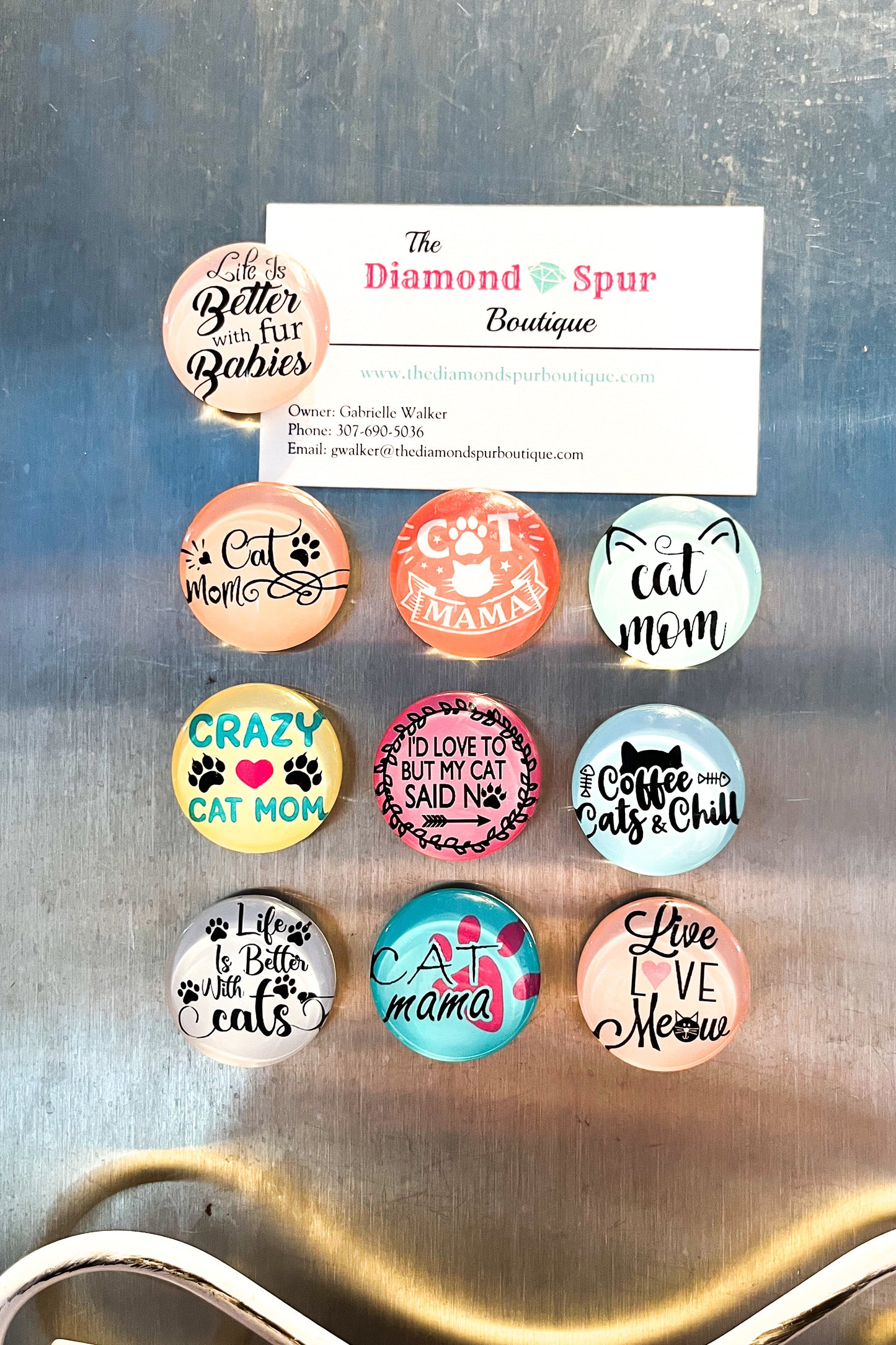 Small Cat Love Magnets - The Diamond Spur Boutique