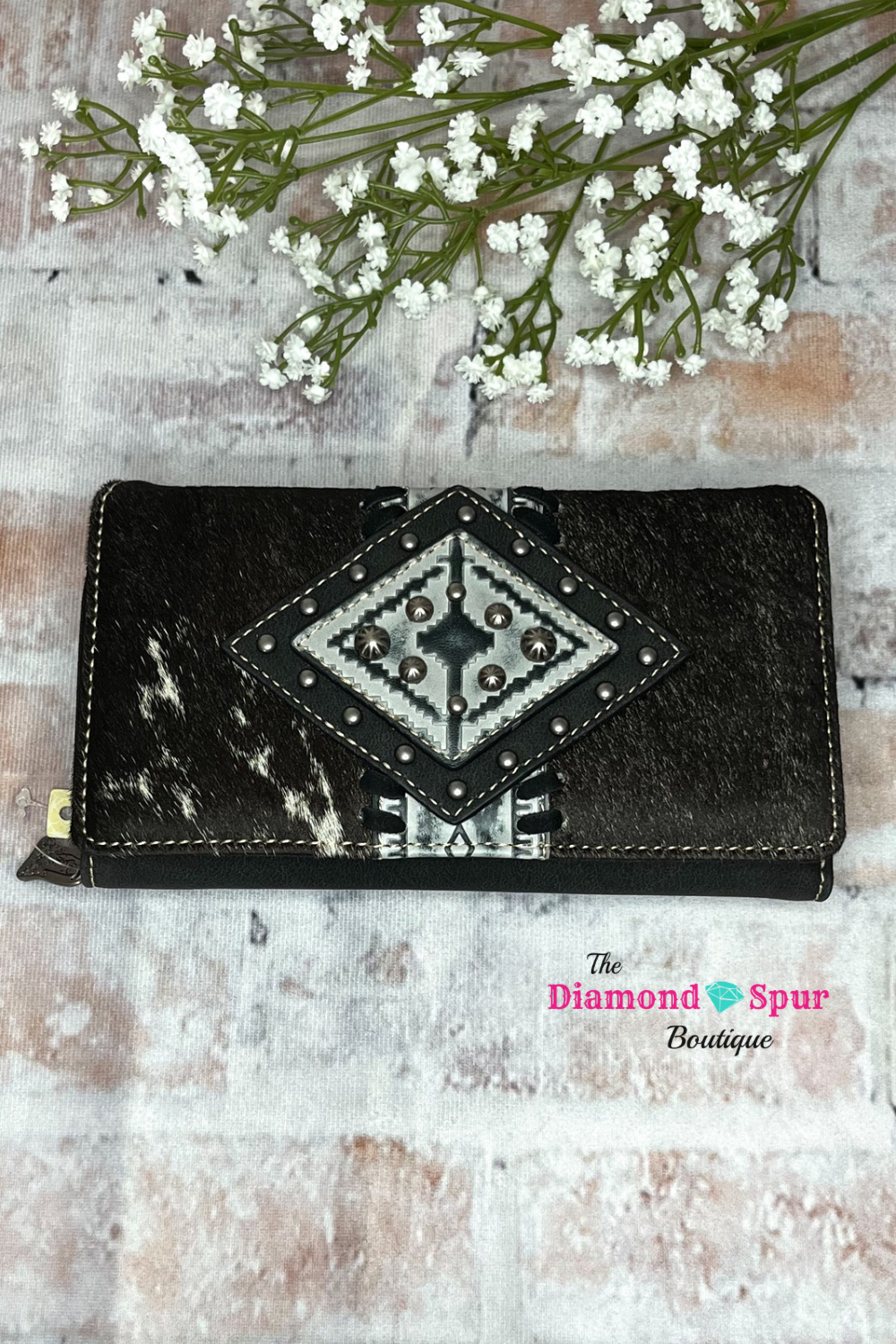 Diamond Hair On Hide Wallet - The Diamond Spur Boutique
