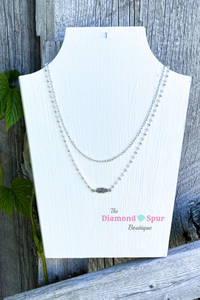 Dainty Double Layered Feather Necklace - The Diamond Spur Boutique
