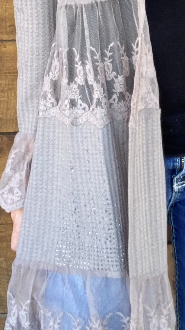 Stone Lace Cardigan - The Diamond Spur Boutique