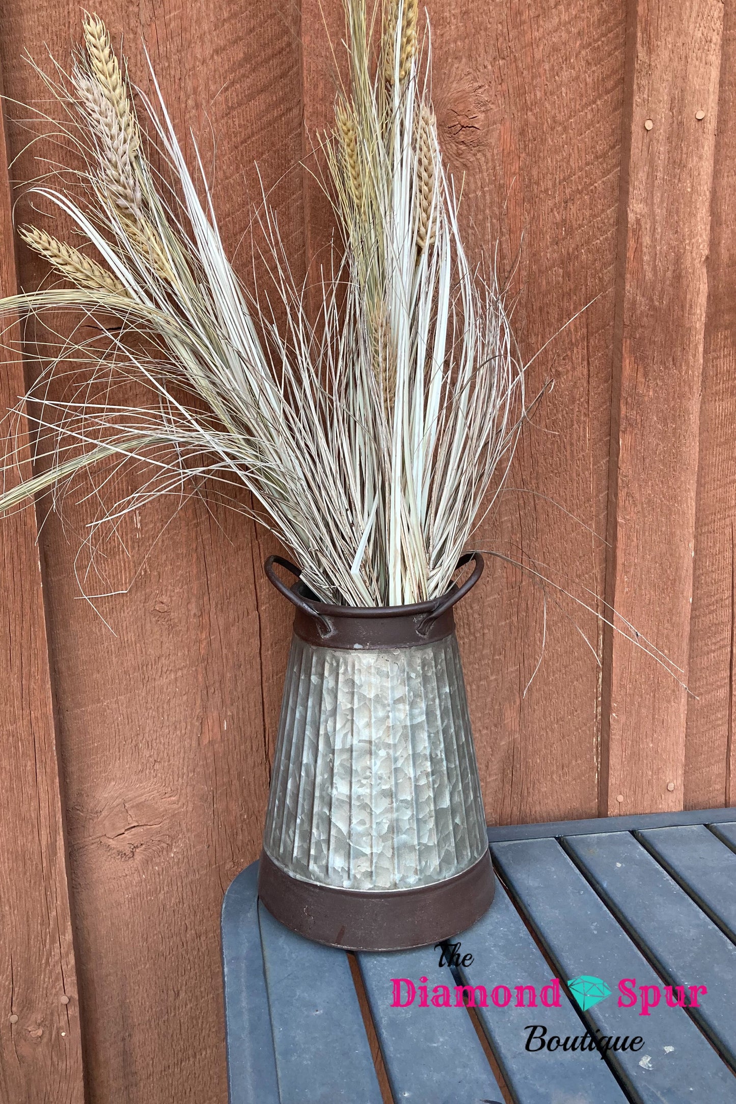 Corrugated Metal Pail - The Diamond Spur Boutique