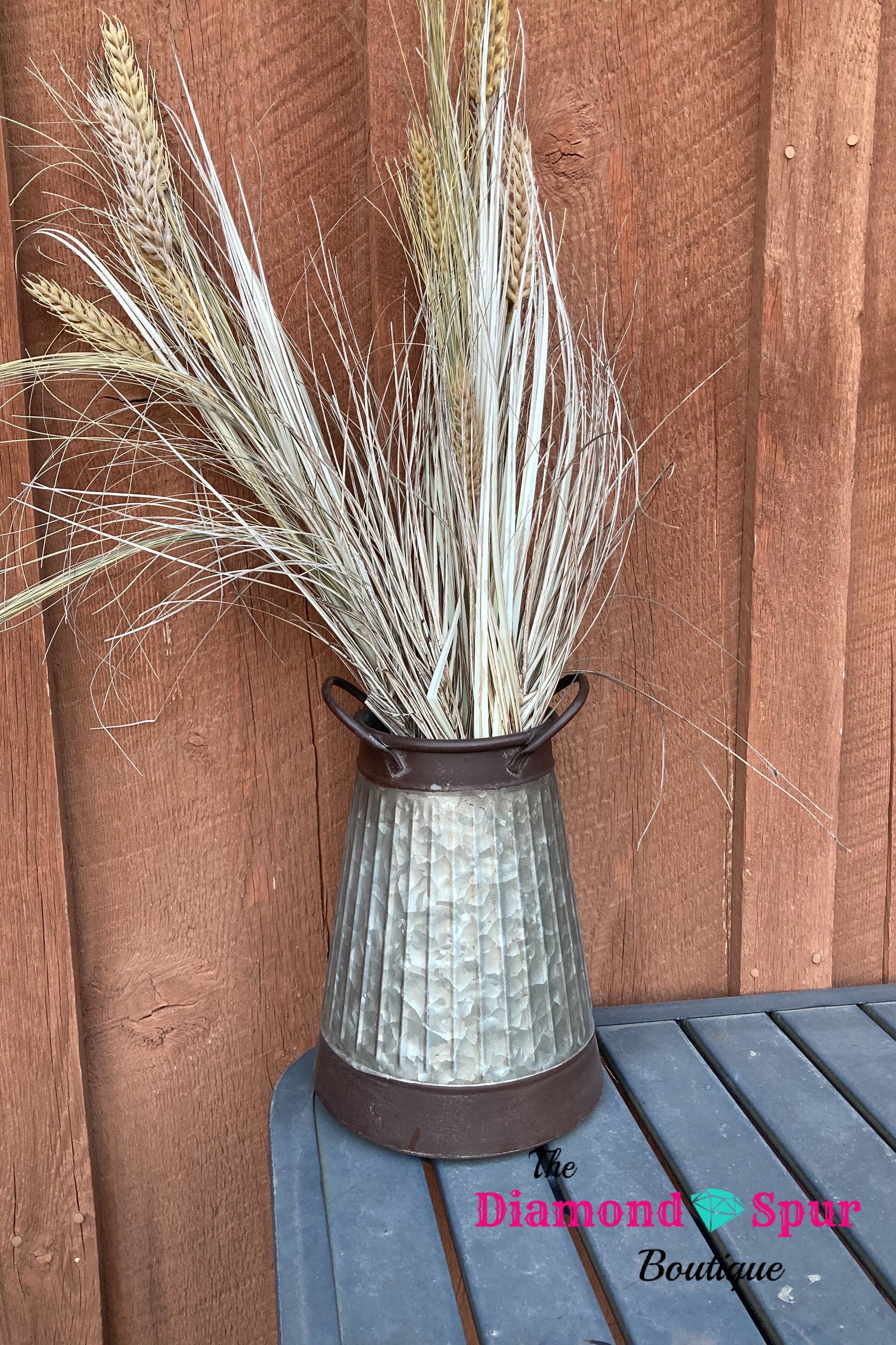 Corrugated Metal Pail - The Diamond Spur Boutique