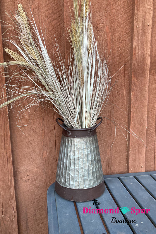 Corrugated Metal Pail - The Diamond Spur Boutique