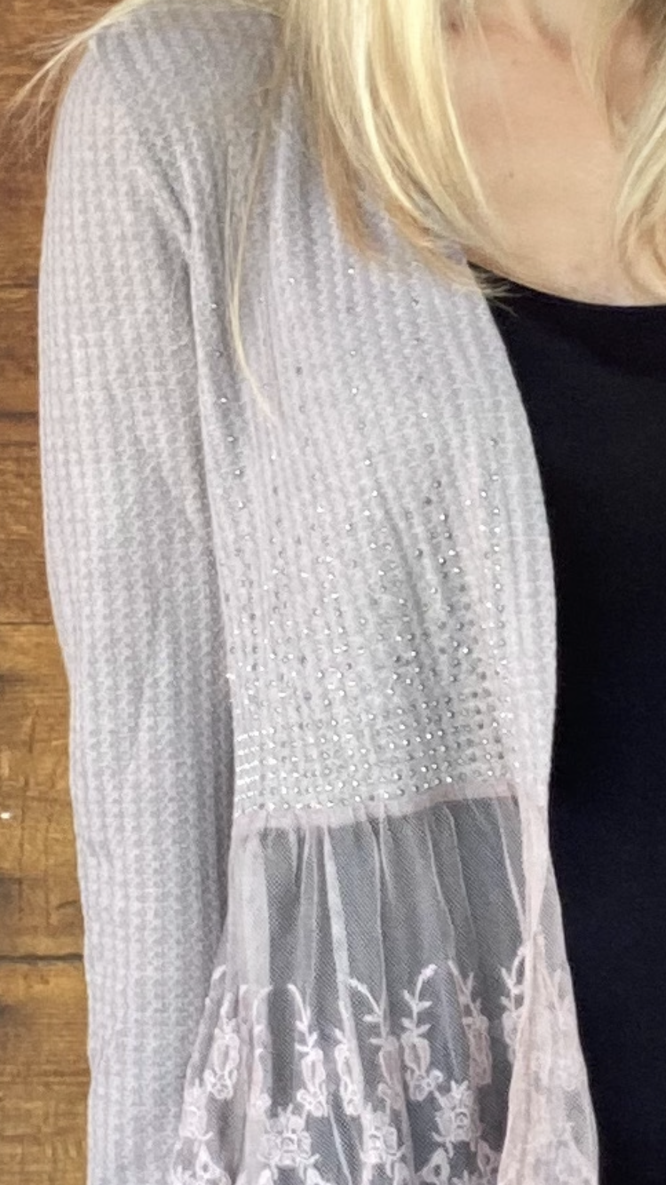 Stone Lace Cardigan - The Diamond Spur Boutique