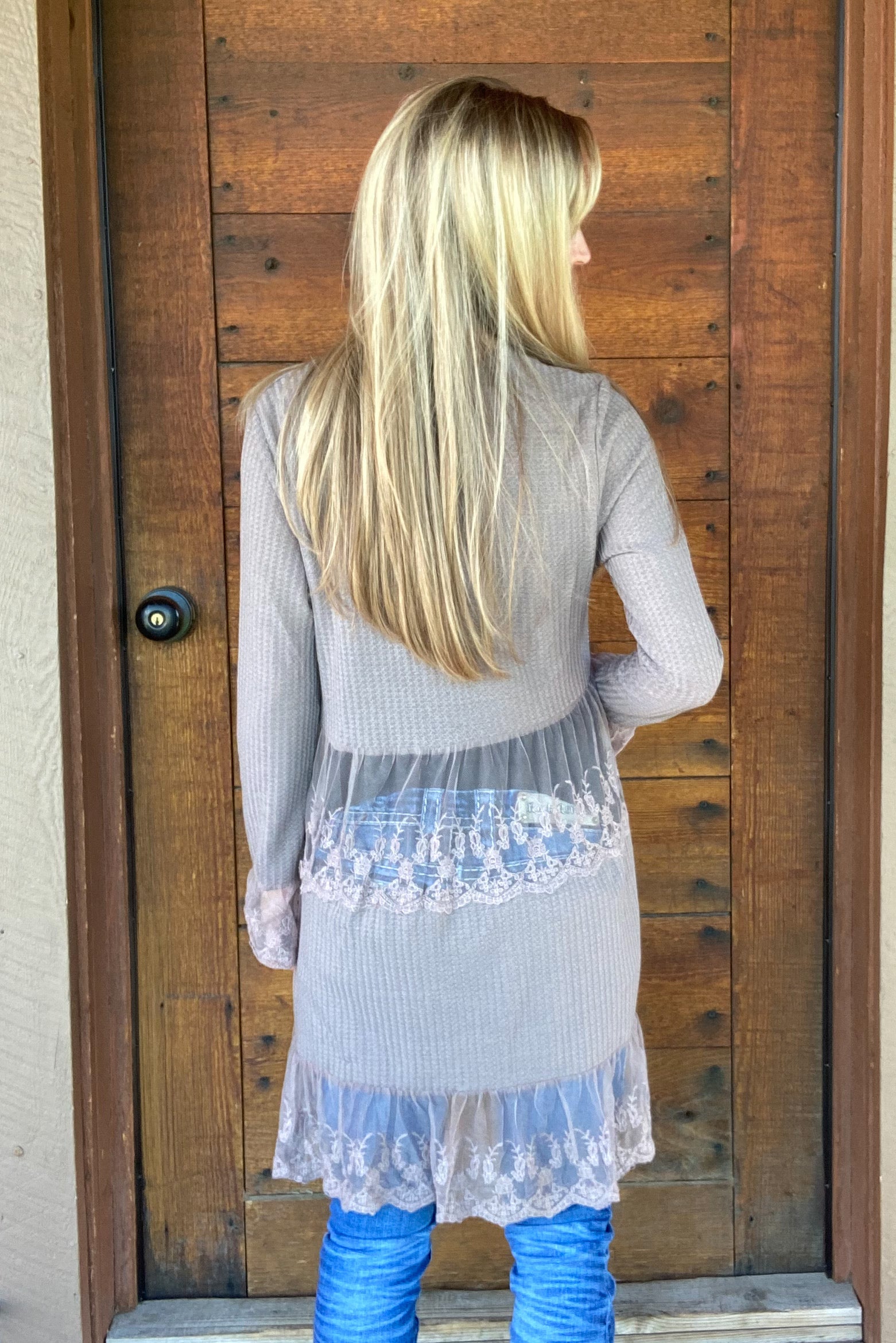 Stone Lace Cardigan - The Diamond Spur Boutique