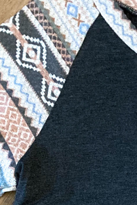 Charming Retreat Aztec Sleeve Top - The Diamond Spur Boutique