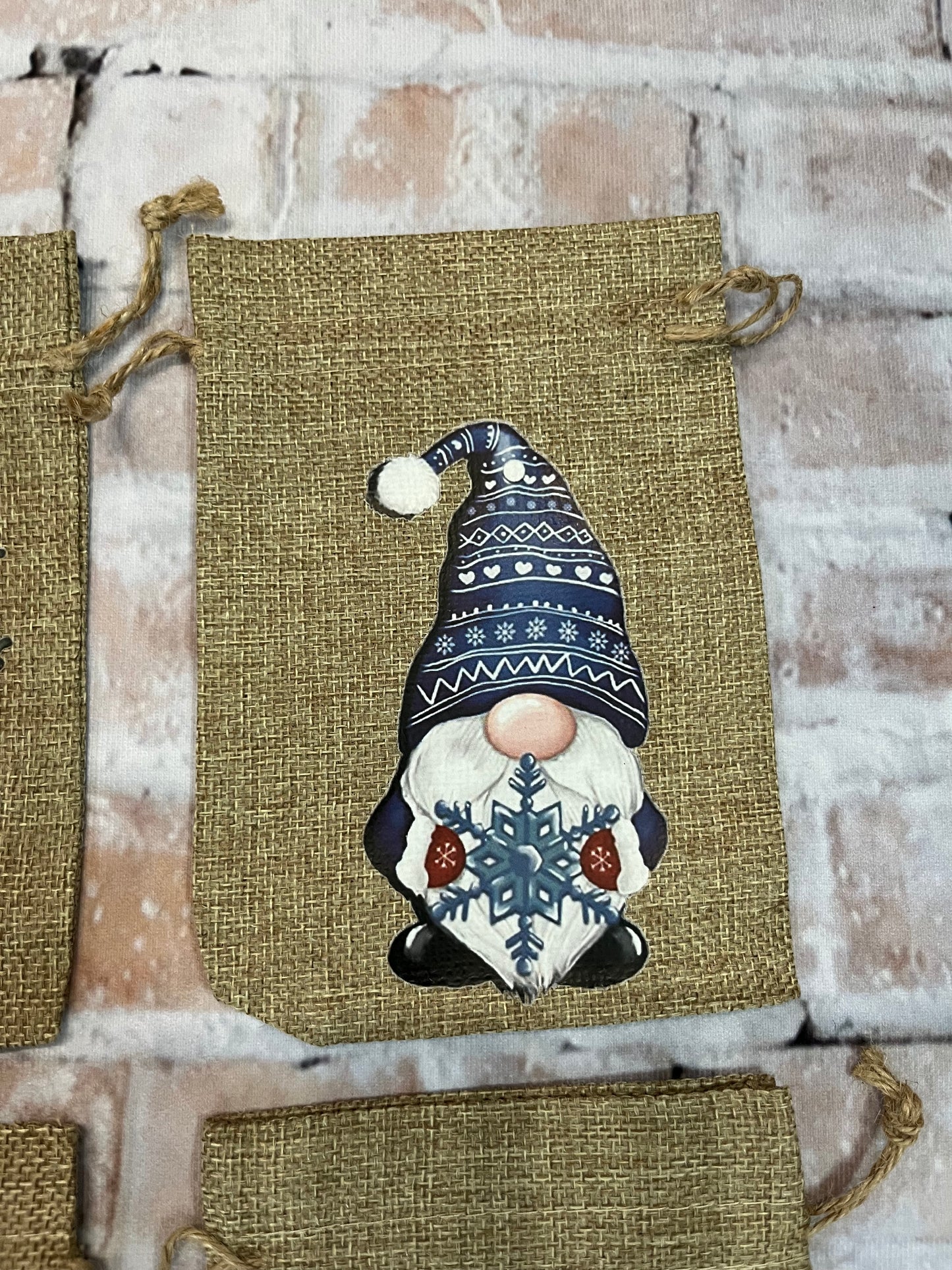 Christmas Gnome Burlap Bags - The Diamond Spur Boutique
