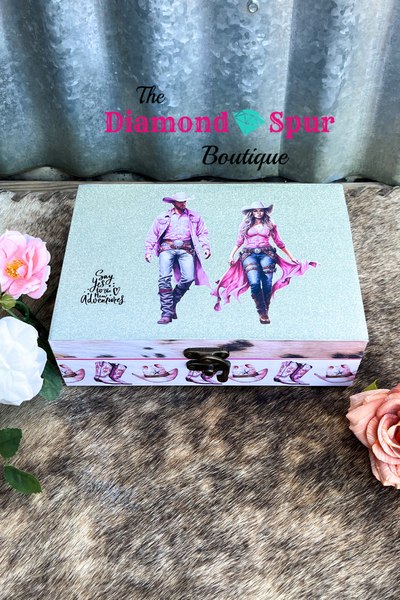 Pink Cowgirl Jewelry/Keepsake Box