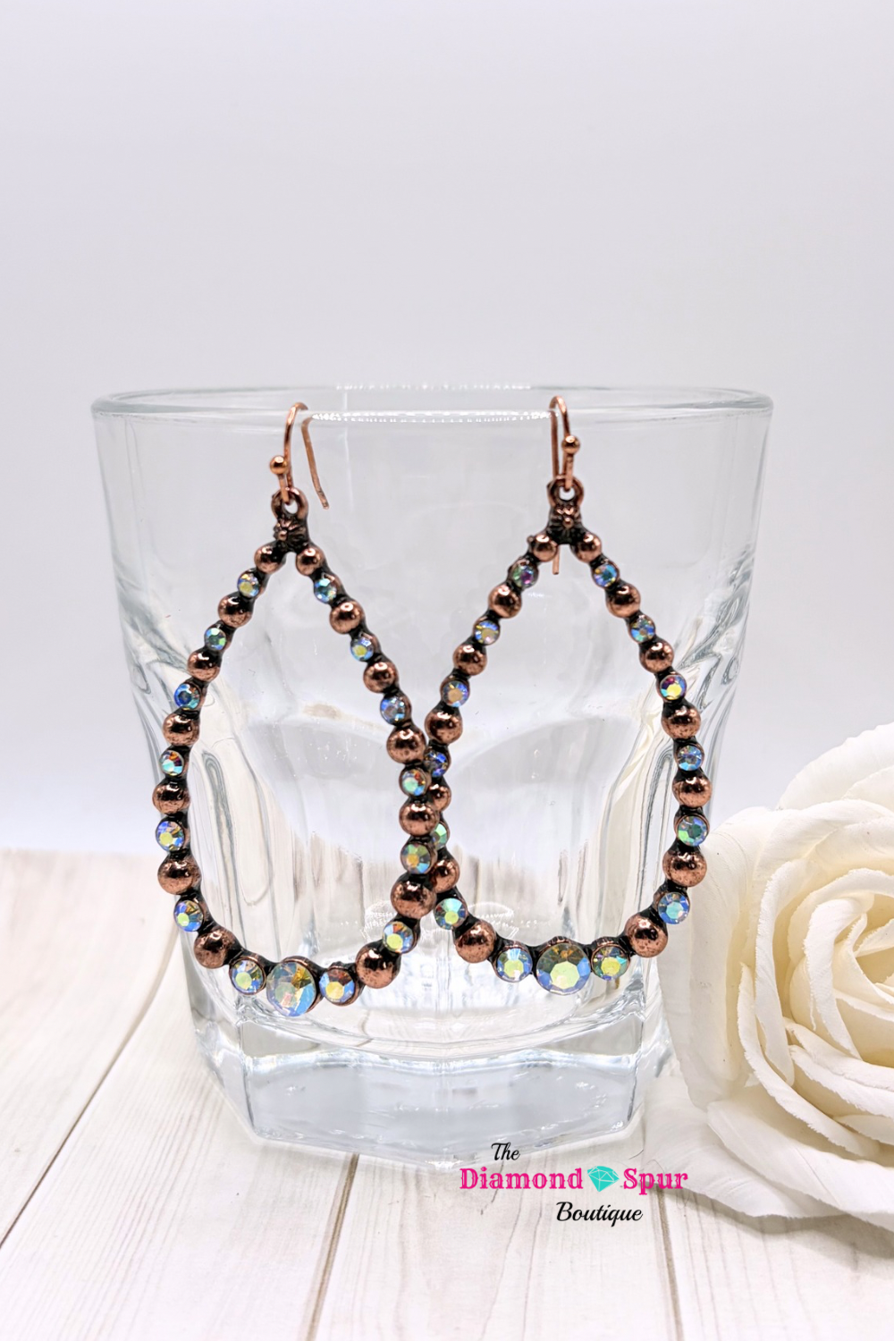 Copper Tone Teardrop Earrings